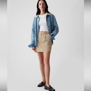 Gap utility mini skirt khaki tan size XS petite
